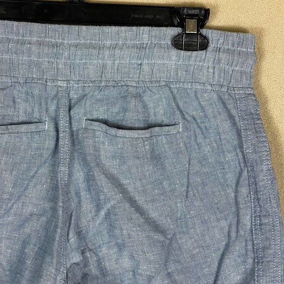 Athleta Capri‎ Linen Pants Womens 4 Elastic Waist w Drawstring Zipper Pockets - Picture 8 of 10